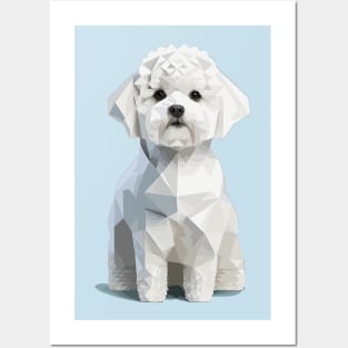 Geometric Bichon Frise Posters and Art